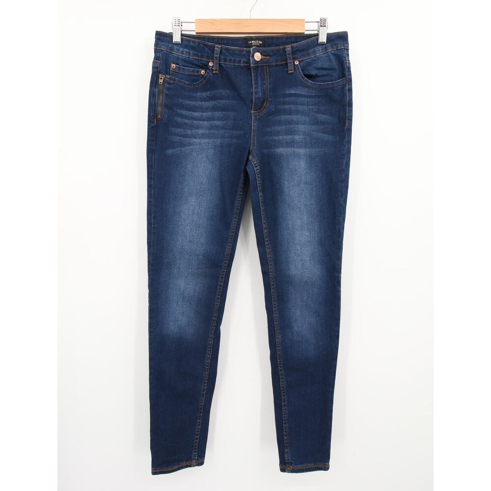 La Belle Roc Rocawear Jeans Denim Blue Cotton Polyester Skinny Mid Rise 7/8